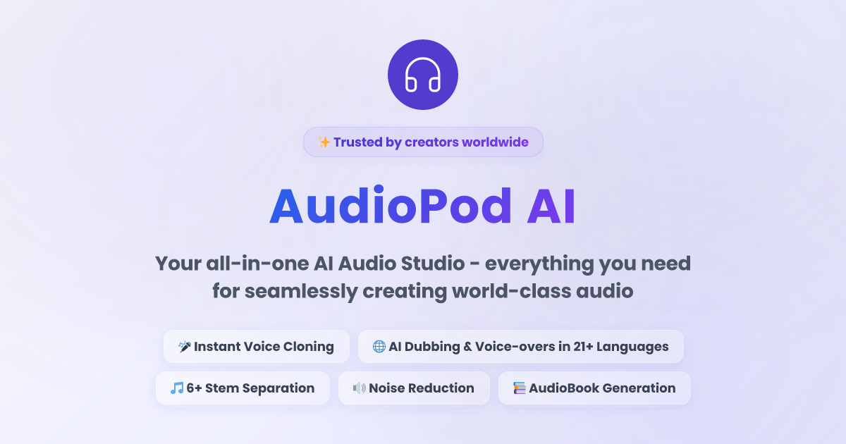 Clone Your Voice. Make Music. Clean Up Audio. logo