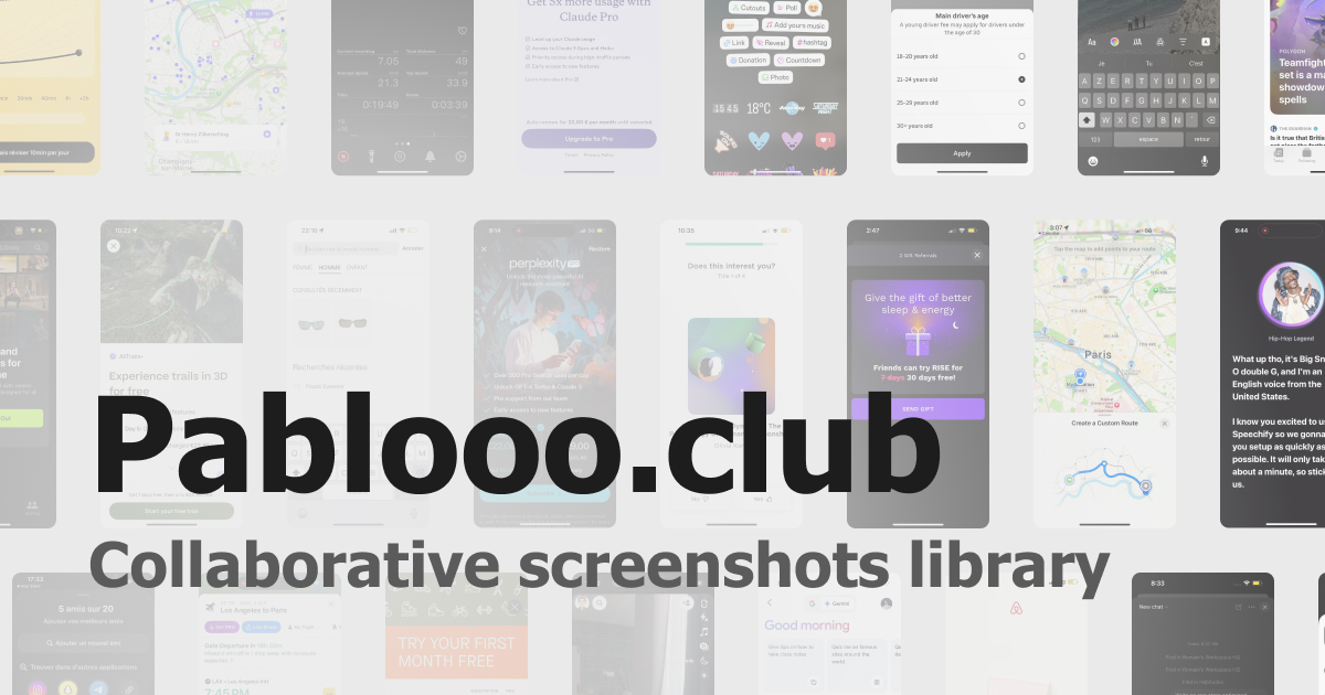Search in Pablooo.club screenshots library logo