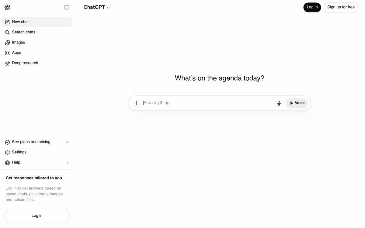 OpenAI Operator homepage screenshot