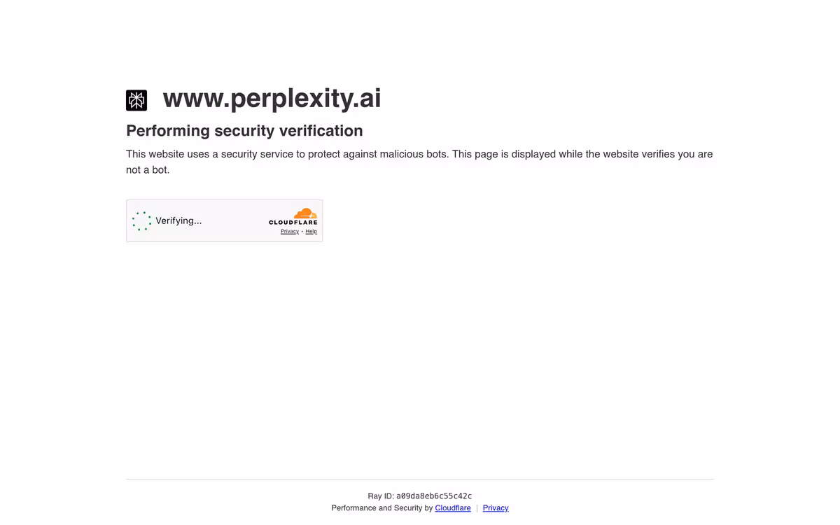 Perplexity homepage screenshot