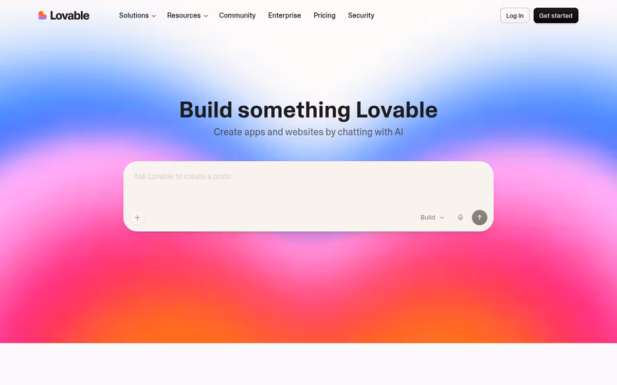 Lovable homepage screenshot