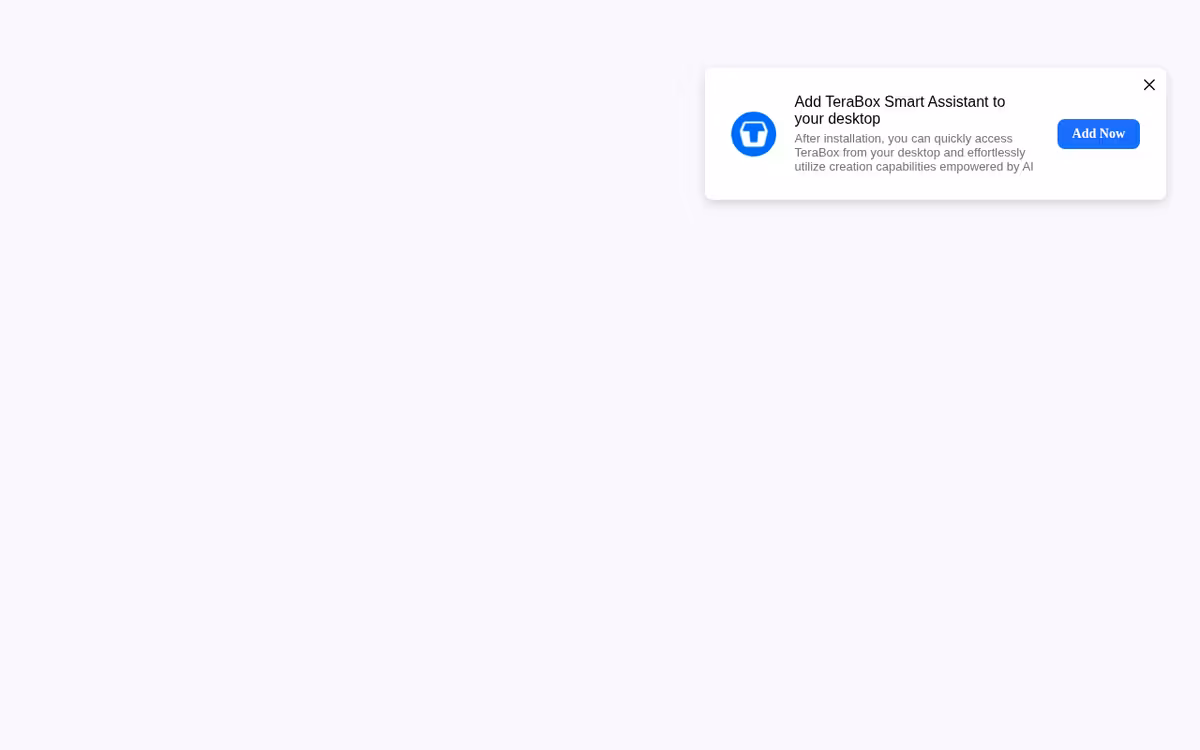 TeraBox homepage screenshot