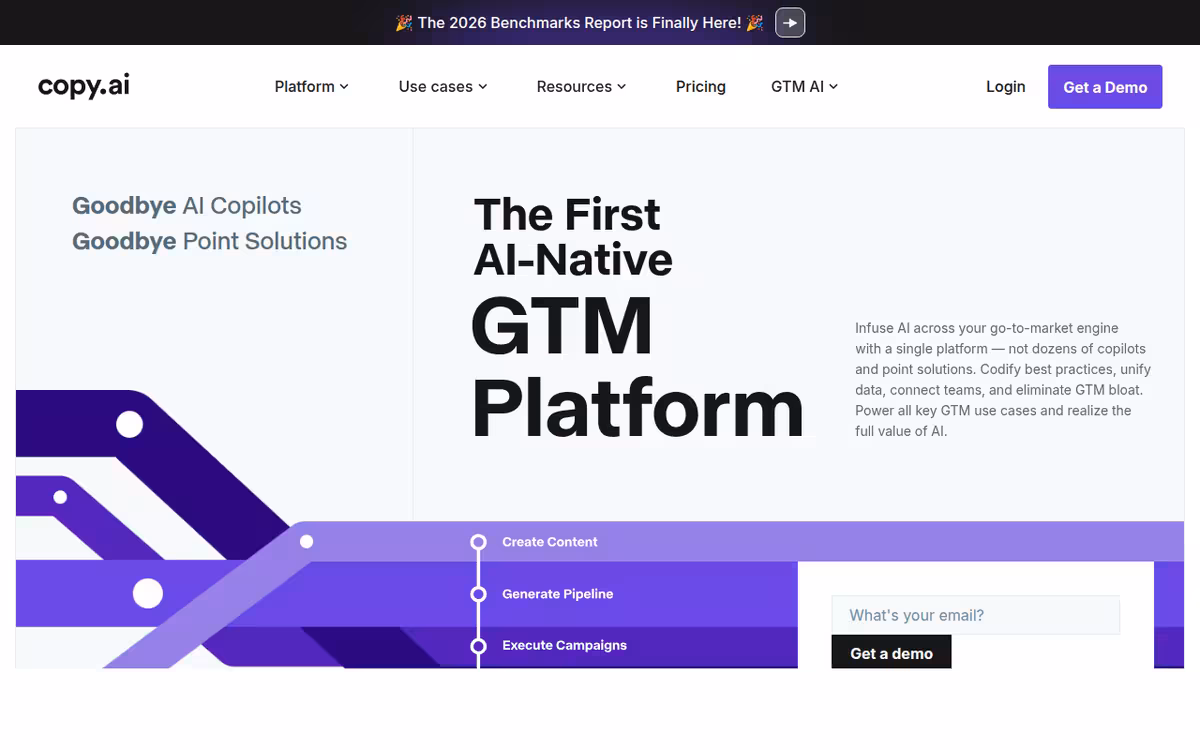 Copy.ai homepage screenshot