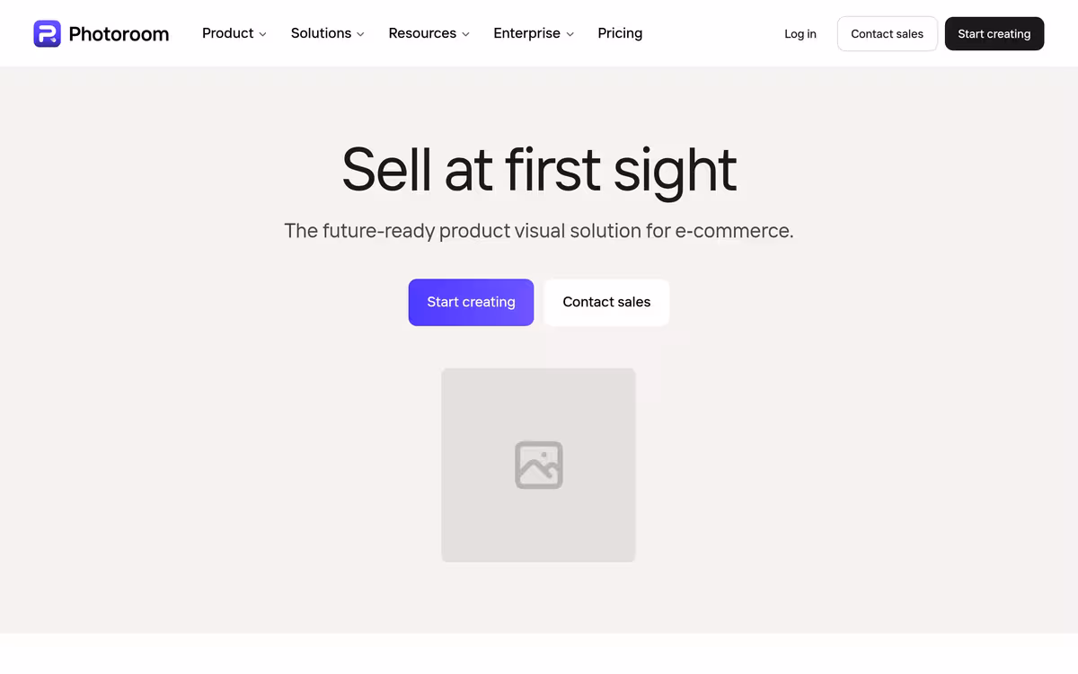 AI Background Generator by PhotoRoom homepage screenshot