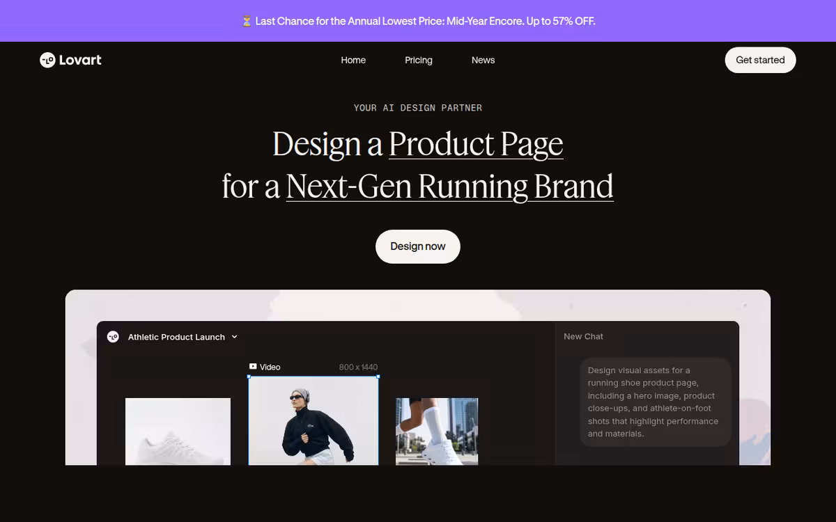 Lovart homepage screenshot