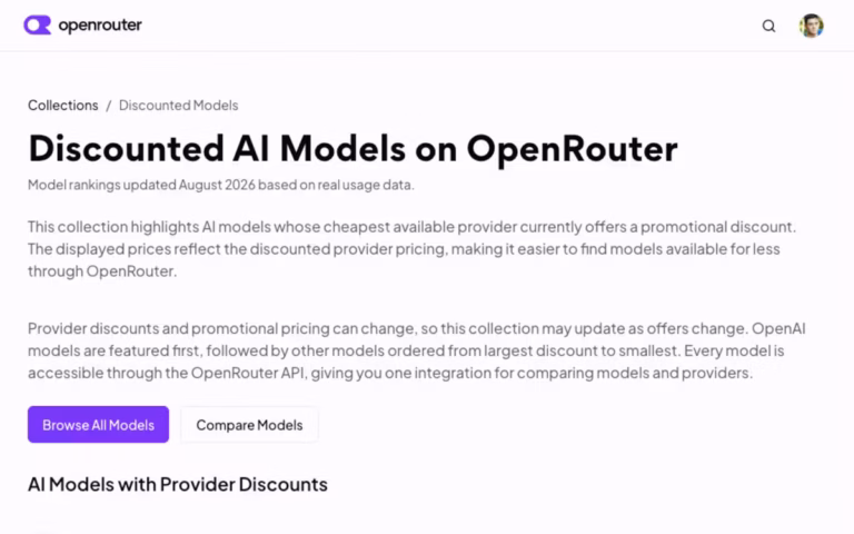 OpenRouter homepage screenshot