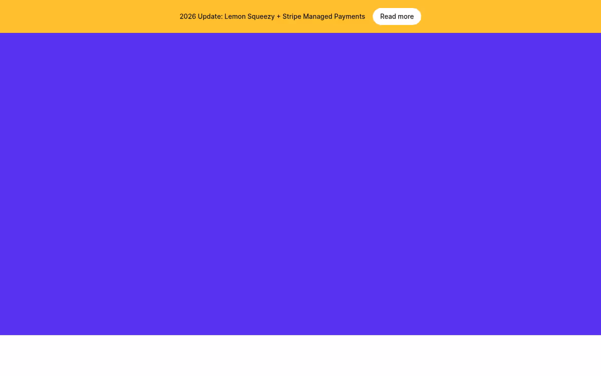 Payments, Tax & Subscriptions for SaaS homepage screenshot