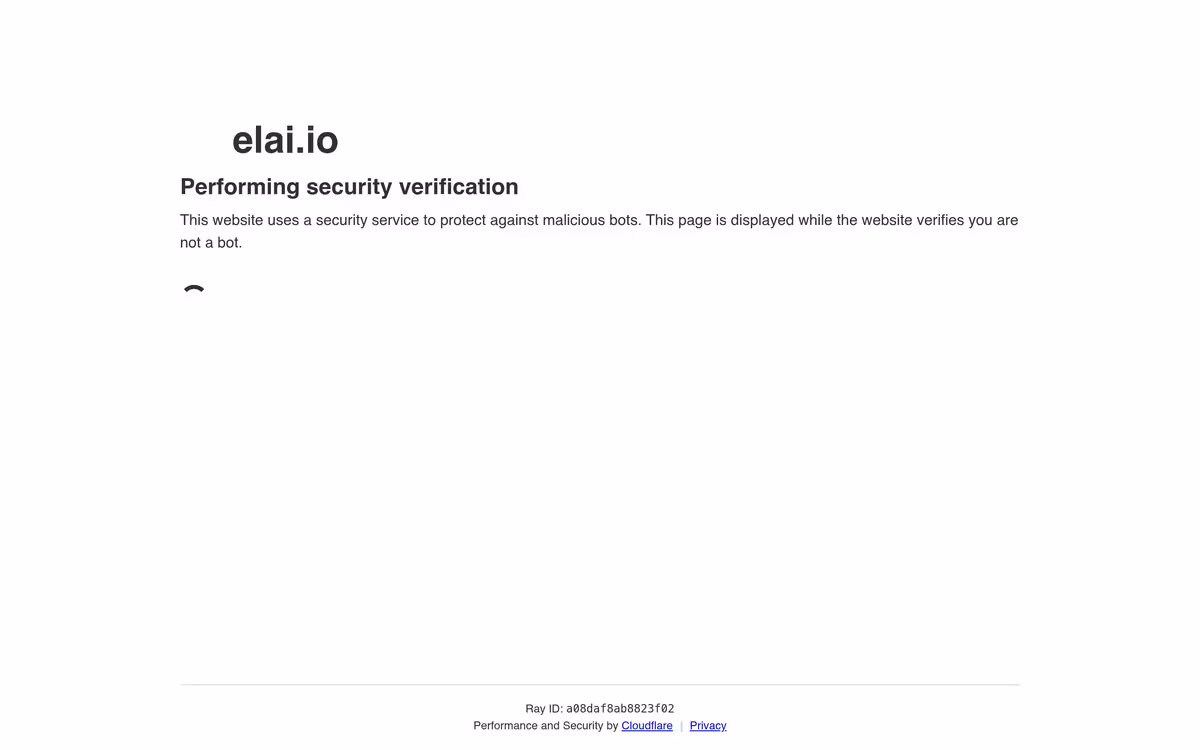 Elai.io homepage screenshot