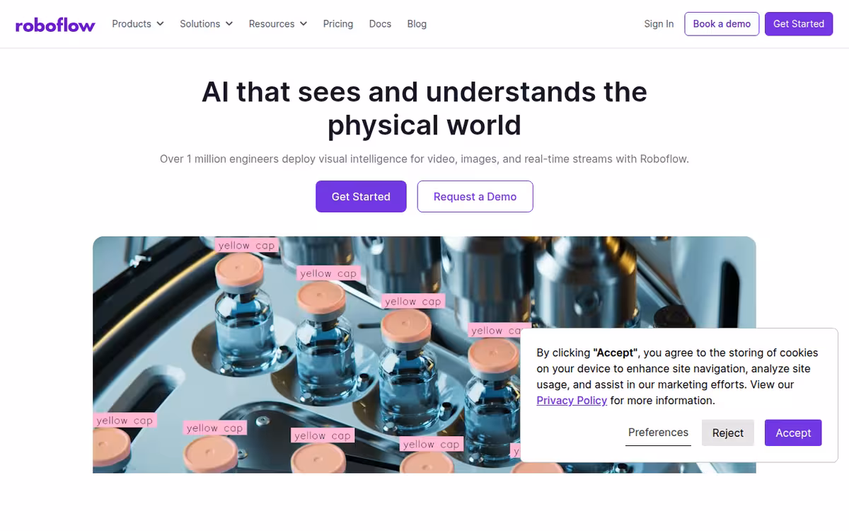 Roboflow homepage screenshot