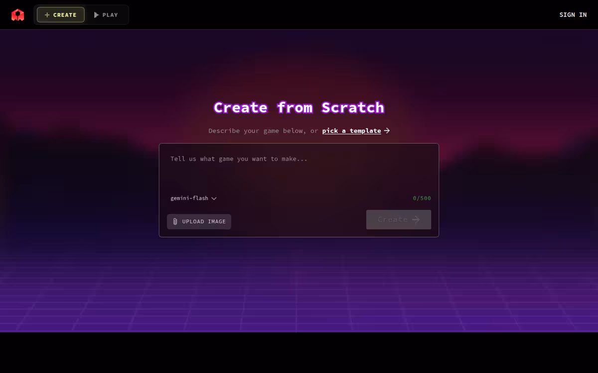 Rosebud homepage screenshot