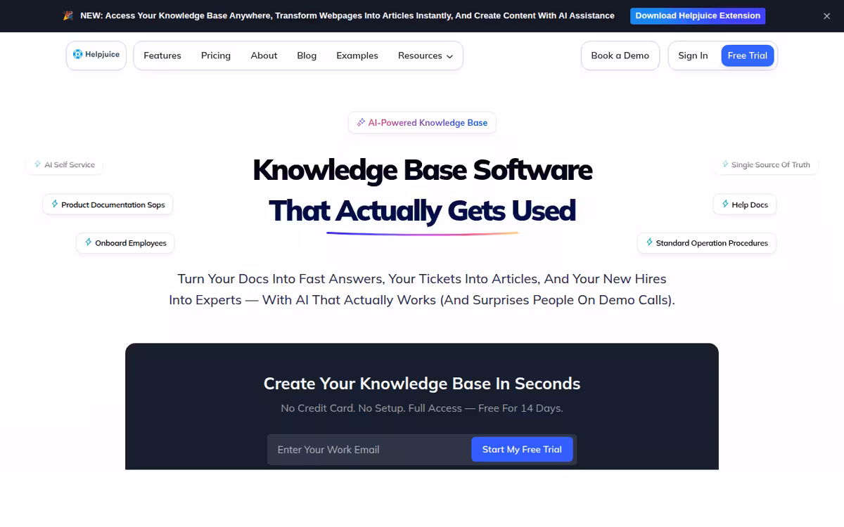 Helpjuice homepage screenshot