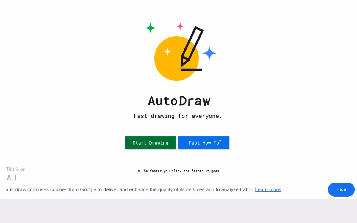 Auto Draw homepage screenshot