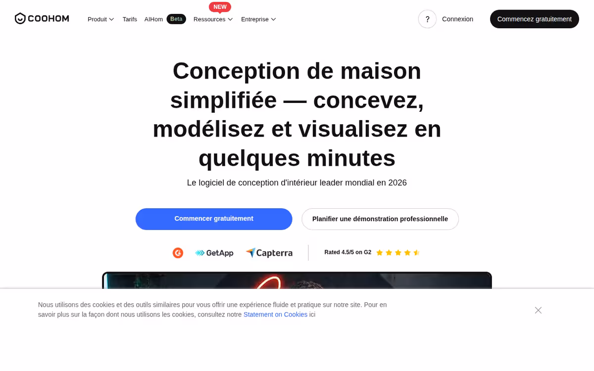 Free 3D Home Design Software homepage screenshot