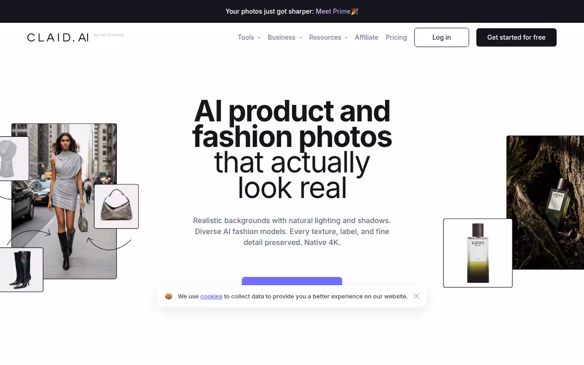 Claid homepage screenshot
