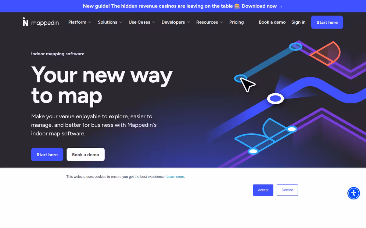 Mappedin homepage screenshot