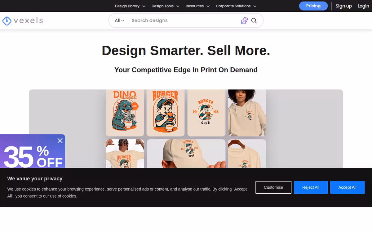 T-Shirt Maker homepage screenshot