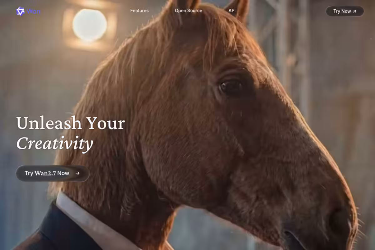 Wan Video homepage screenshot