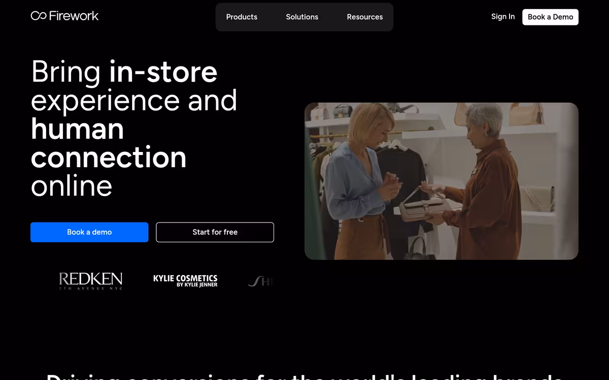 Firework homepage screenshot