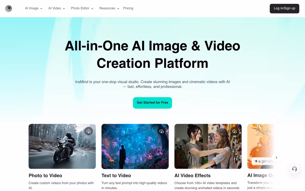 insMind homepage screenshot