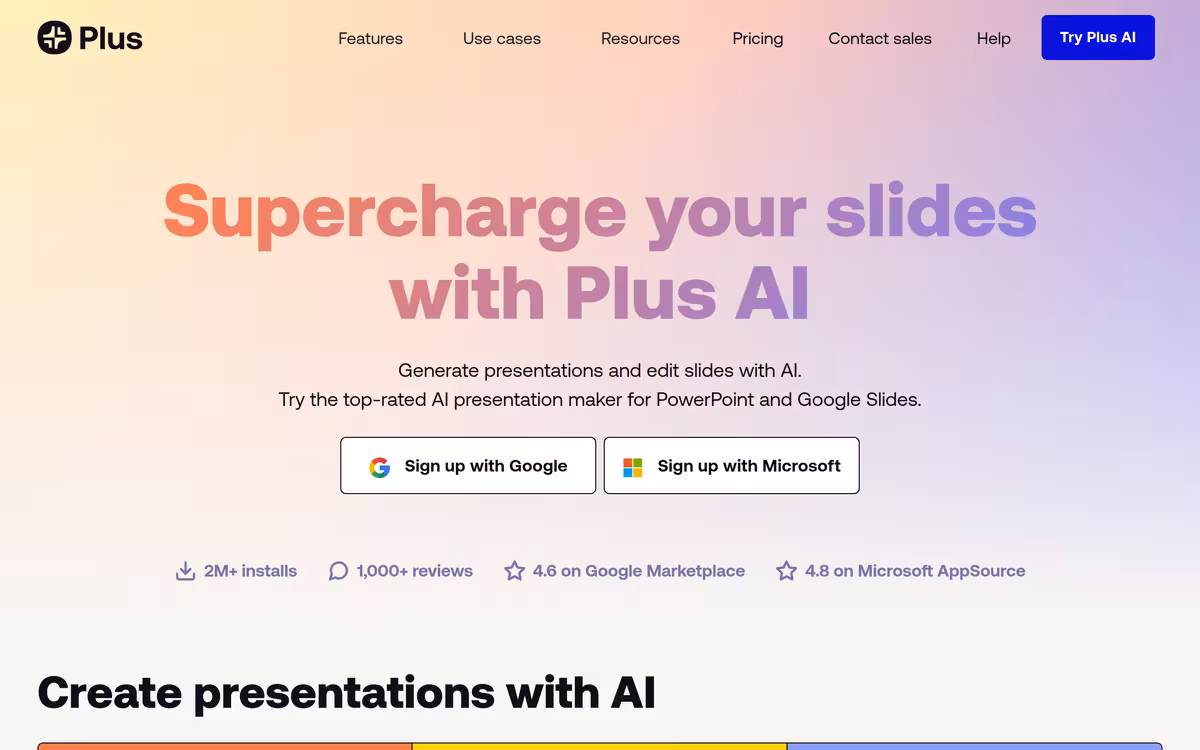 Plusdocs homepage screenshot