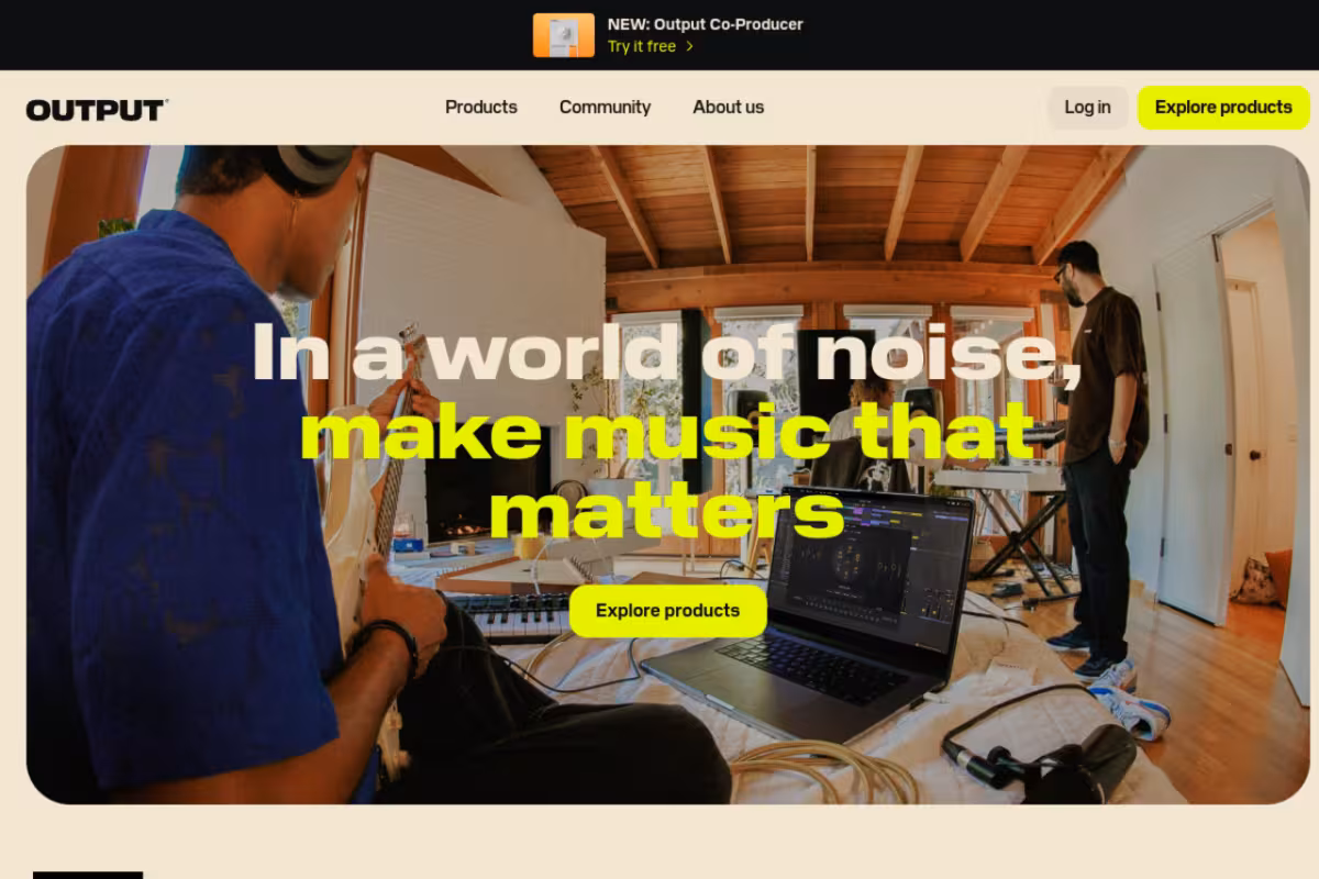 Co-Producer homepage screenshot
