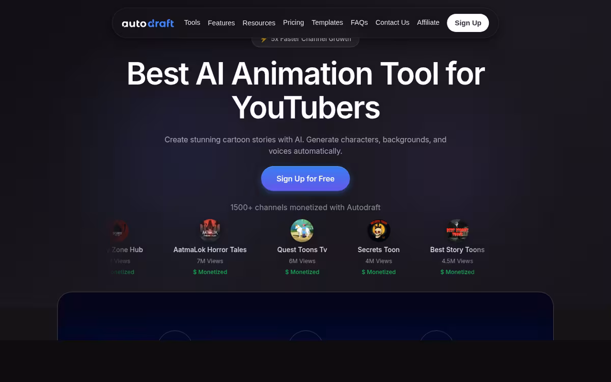 Autodraft AI homepage screenshot