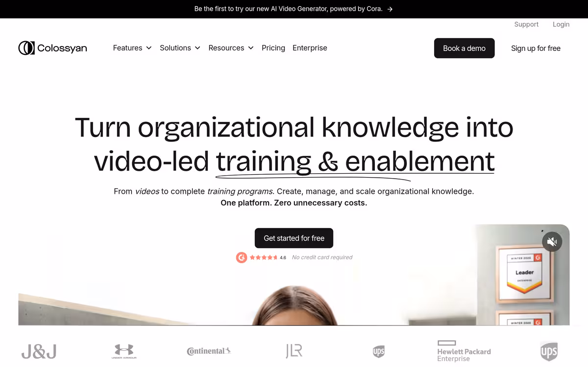 Colossyan Creator homepage screenshot