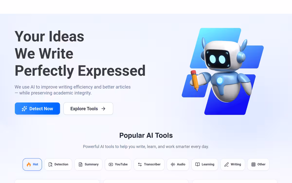 Decopy AI homepage screenshot
