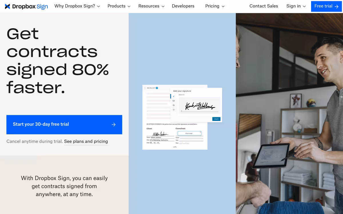 Work Smarter homepage screenshot