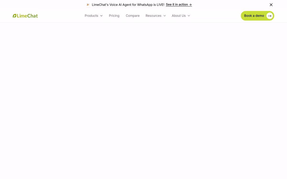 LimeChat homepage screenshot