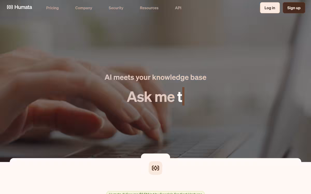 Humata homepage screenshot