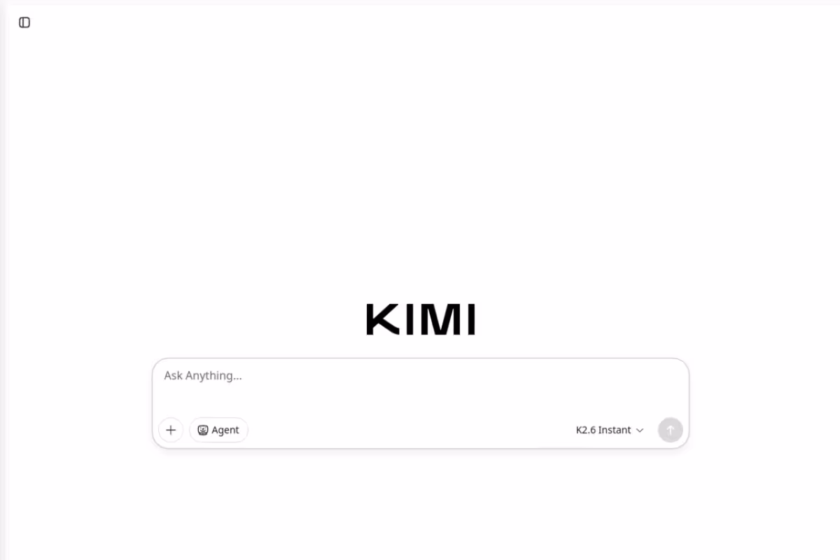 Kimi AI with K2.6 homepage screenshot