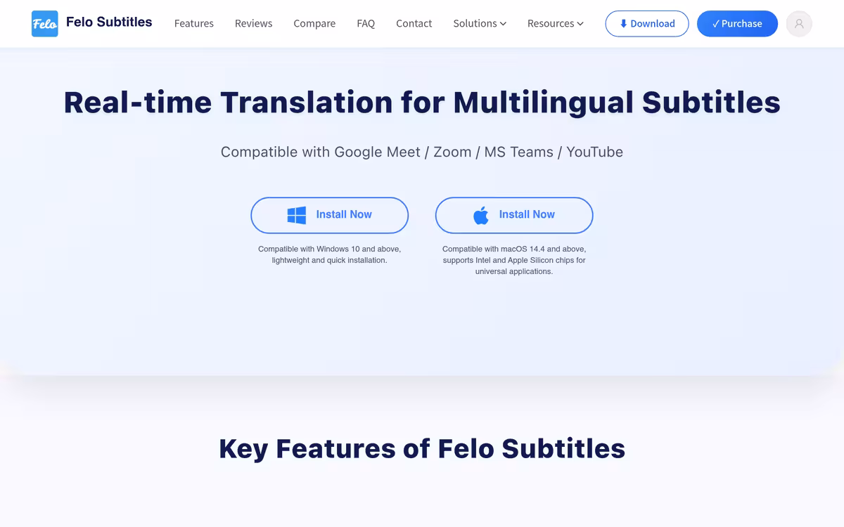 Felo Translator homepage screenshot