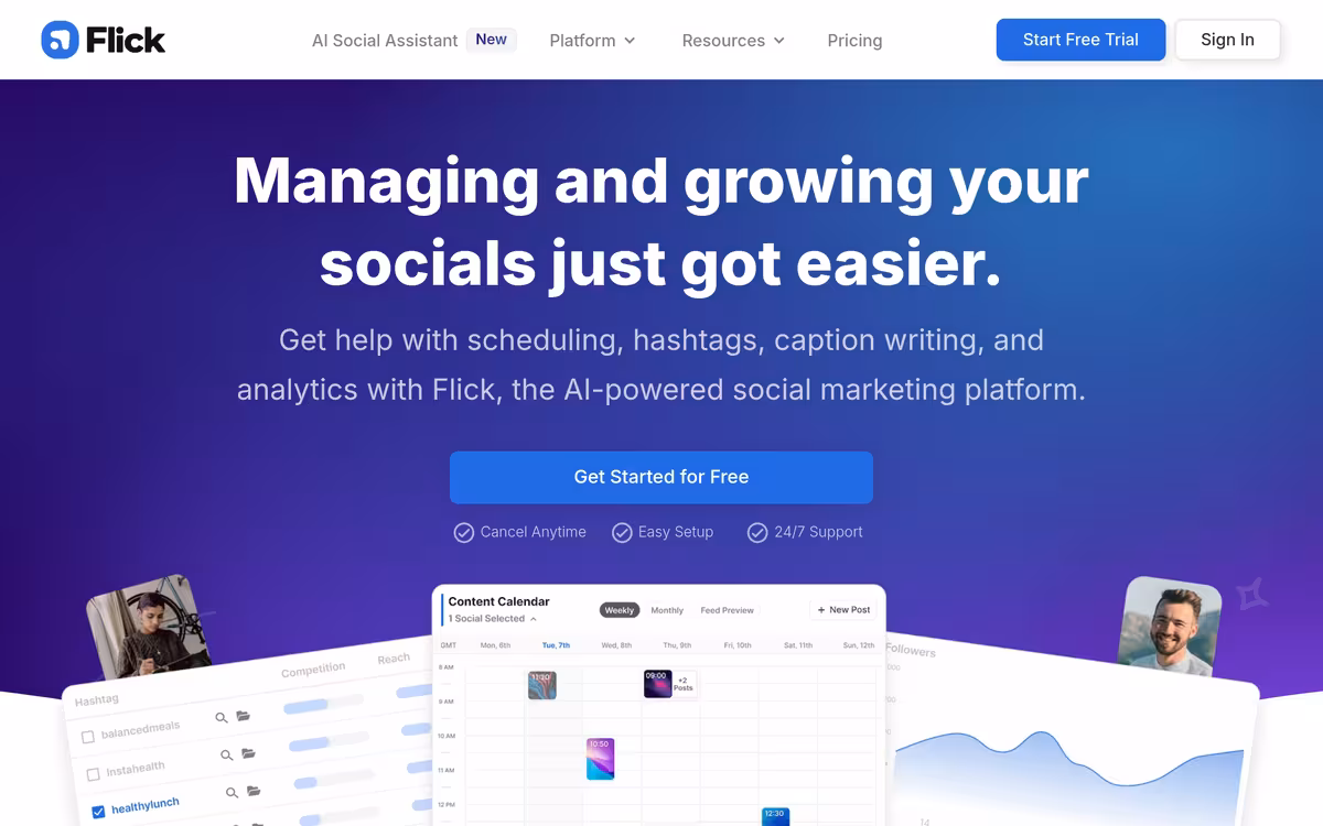 Flick homepage screenshot