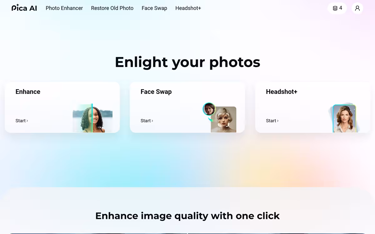 Pica AI homepage screenshot