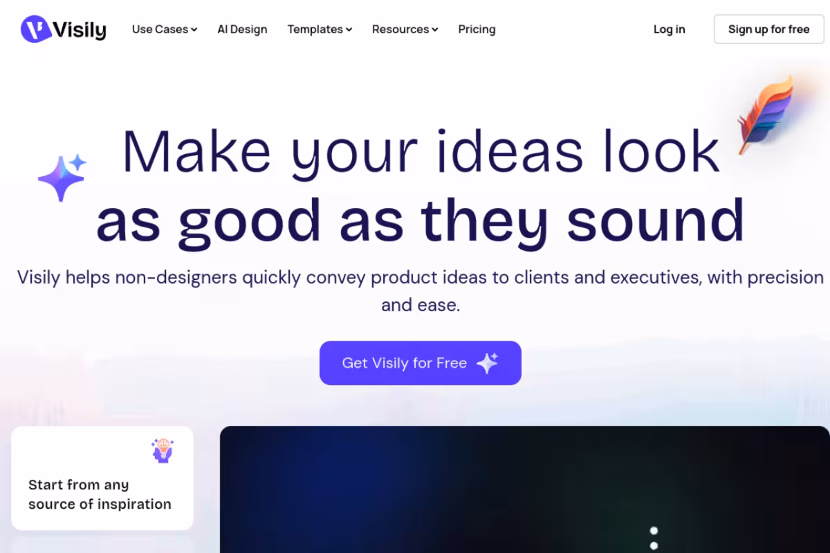 Visily homepage screenshot