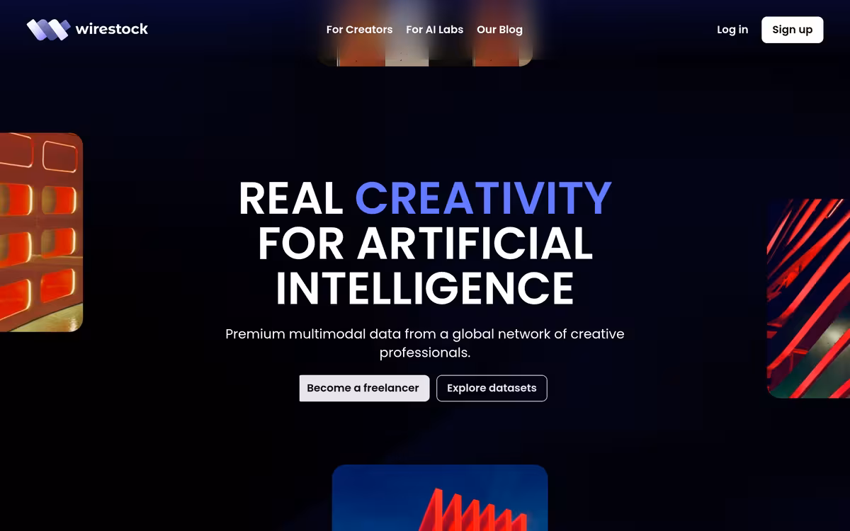 Wirestock Discord Bot homepage screenshot
