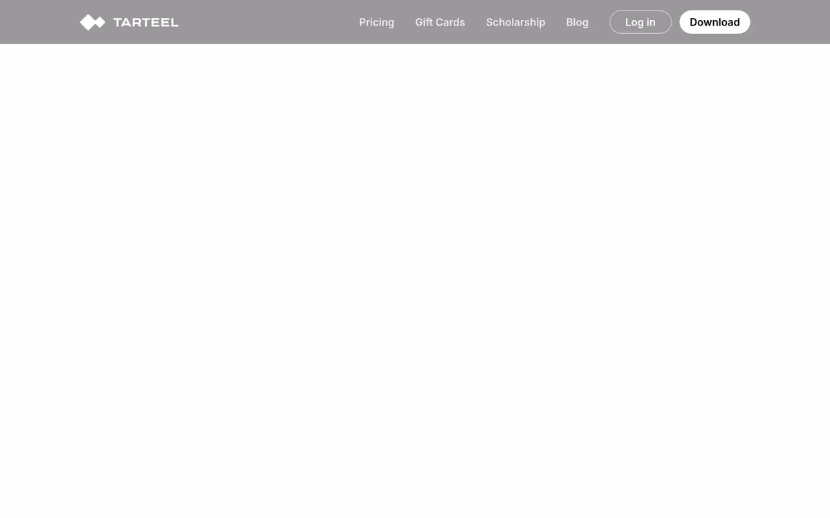 Tarteel AI Quran Memorization homepage screenshot