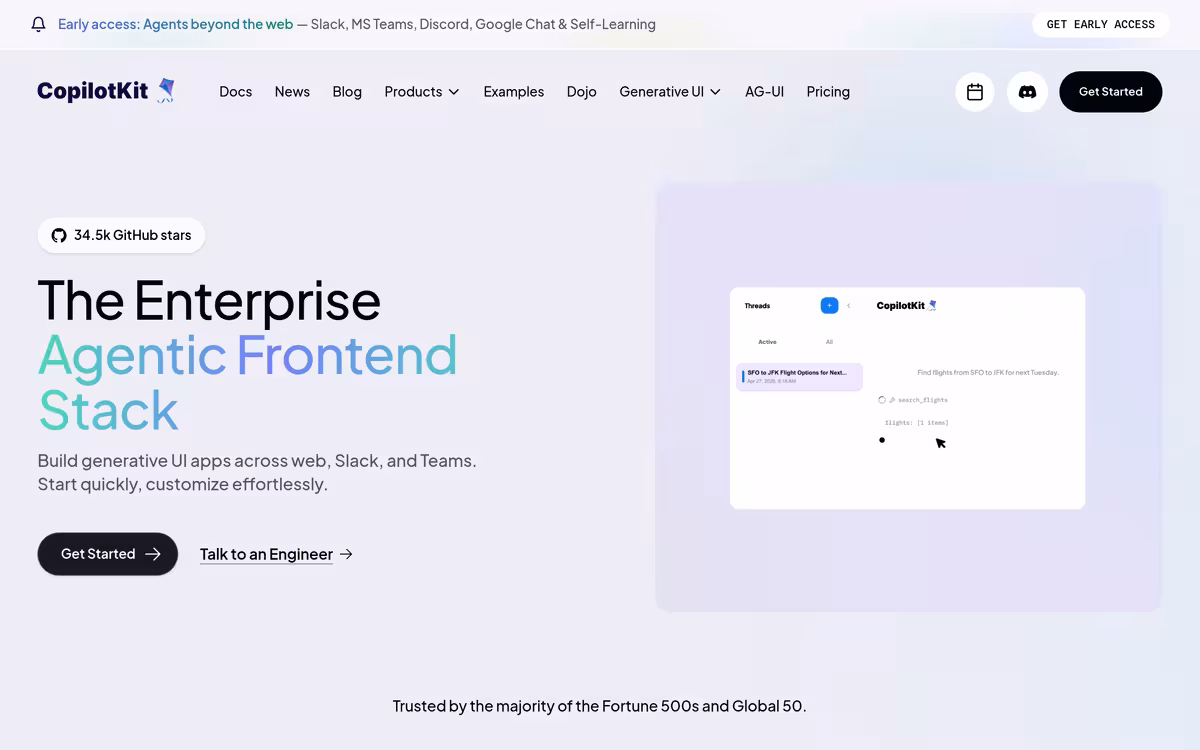 CopilotKit by TawkitAI homepage screenshot