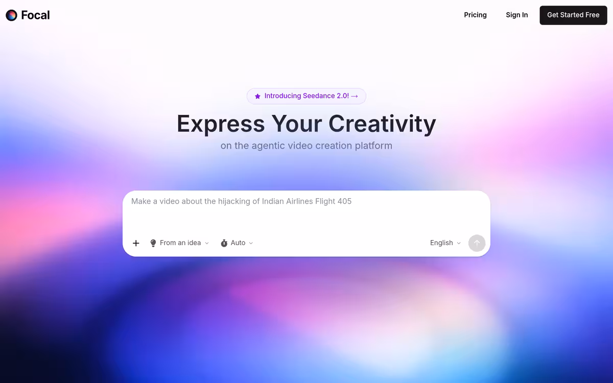 FocalML homepage screenshot