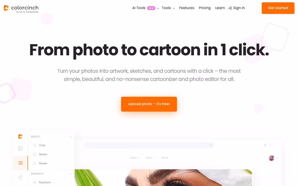 Cartoonize Yourself & Create Avatar Characters for Free homepage screenshot