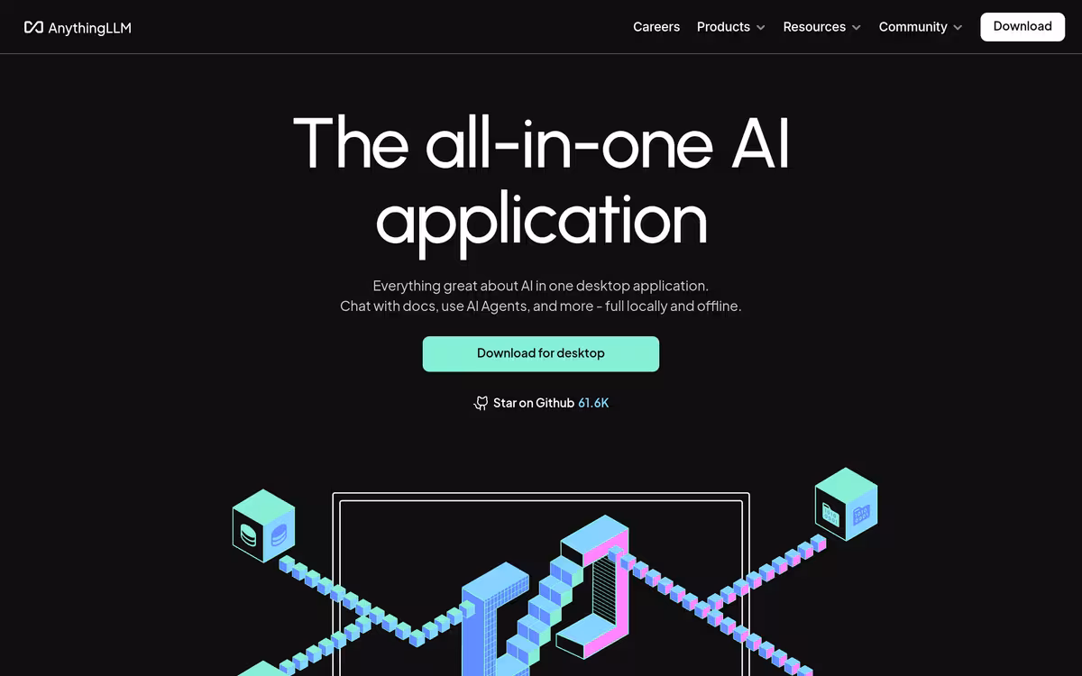 AnythingLLM homepage screenshot