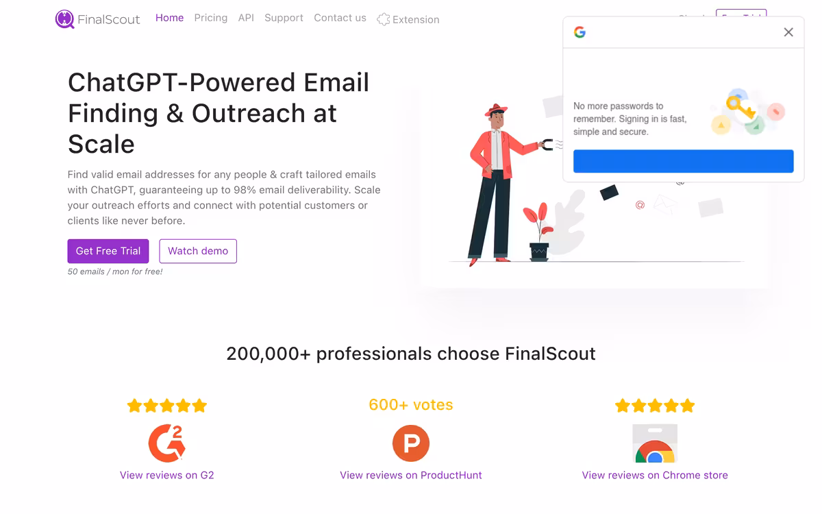 FinalScout homepage screenshot
