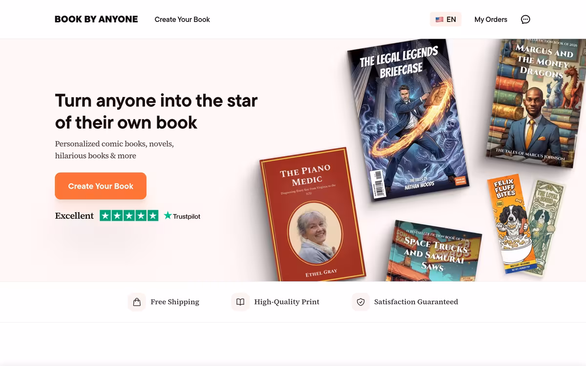 Book by Anyone homepage screenshot
