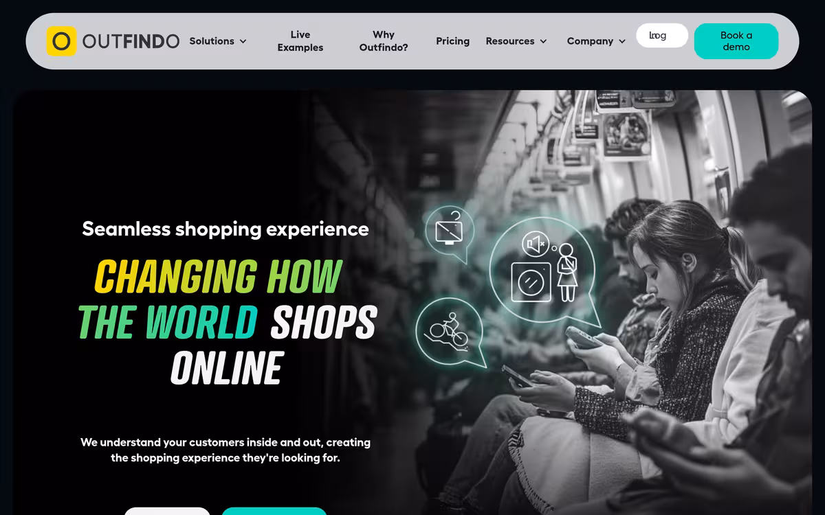 Outfindo homepage screenshot