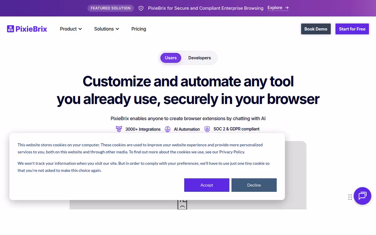 Support Flow homepage screenshot