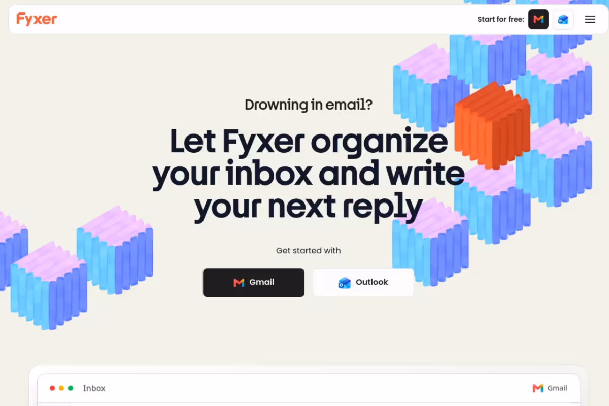 Fyxer homepage screenshot