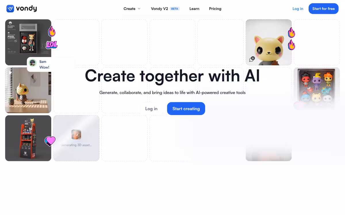 Vondy homepage screenshot