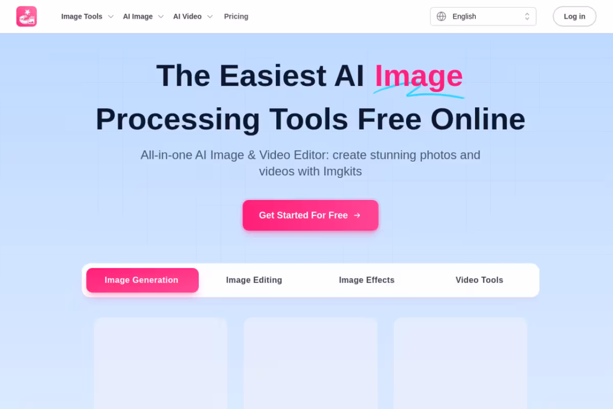 Imgkits homepage screenshot