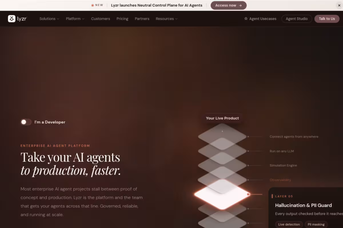 HR Super Agent by Lyzr homepage screenshot